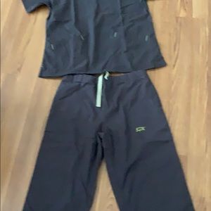 Dark gray scrubs
